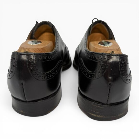 JONES BOOTMAKERS 1857 Taber Black Leather Made In England Wingtip Sz UK 9.5 main image 6